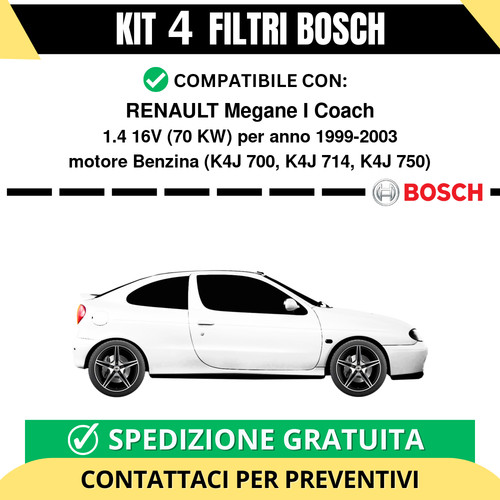 Kit bosch filtri tagliando - kit,