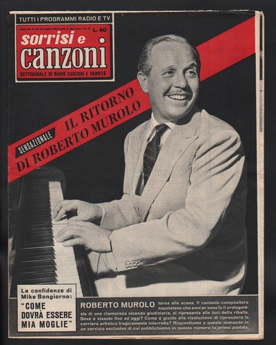 Sorrisi 1958 roberto - roberto, murolo