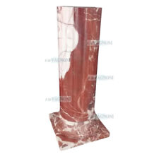 Colonna in marmo rosso cm 102 base capitello scolpito arredo casa villa giardino