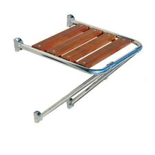 PLANCETTA DI POPPA  CM  51 x 46 ACCIAIO INOX E LEGNO ACCESSORI BARCA NAUTICA