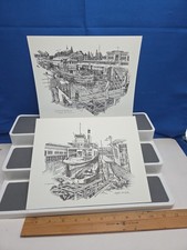 Christopher Paul Bollen 2 stampe serrature e beagle le barche da pesca San Mateo