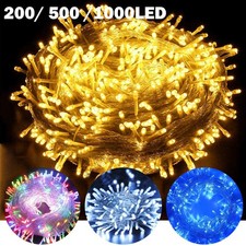 Catena Luminosa LED 10-100m Luci di Natale per Interno Esterno Bianco Caldo Bianco Freddo