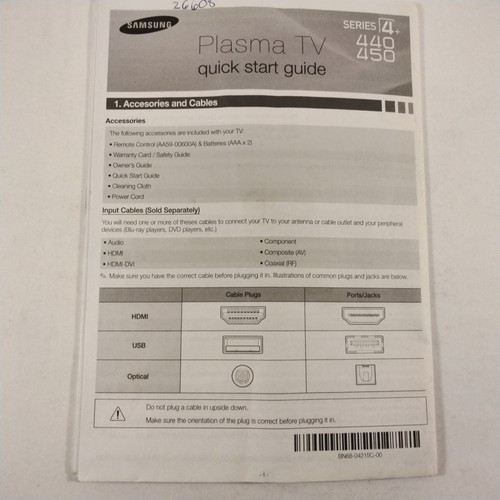 Samsung plasma series 4 - tv,