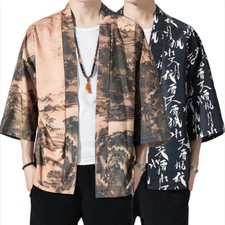 Uomo Camicia Kimono Haori