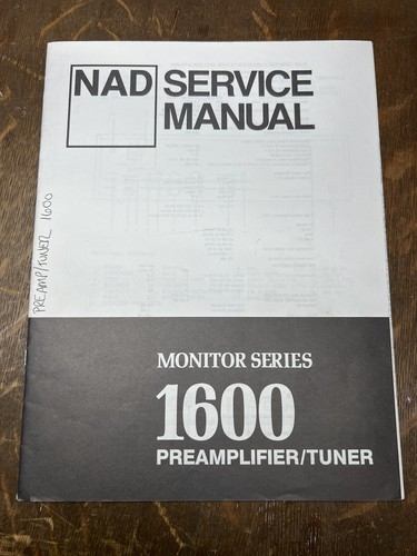 Nad monitor serie 1600 pre - nad,