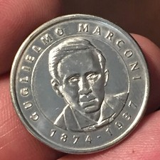 Medaglia Gettone - I Grandi Protagonisti del Millennio GUGLIELMO MARCONI  ITALIA