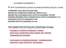 4 TAPPI 54 mm NERI COPRIMOZZO PER CERCHI IN LEGA FORD FOCUS FIESTA KA MONDEO