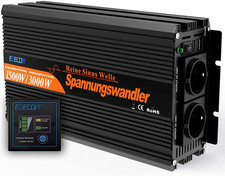 Inverter ONDA PURA 12V 220V Convertitore 1500W 2X USB E Telecomande Inverter per