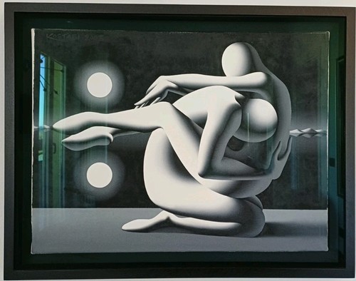 Mark kostabi olio pezzo unico - olio,