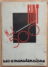 FIAT 500 TOPOLINO- Libretto originale Uso Manutenzione-14 Ediz.-V-1947-