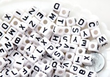 100 Perles Alphabet Blanche
