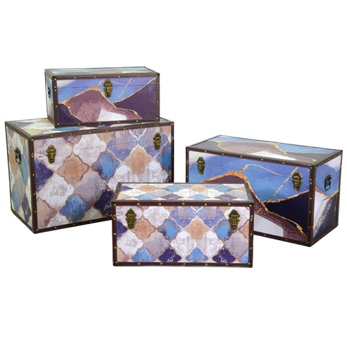 Set bauli similpelle - bauli, blu