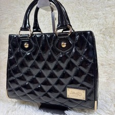 Borsa Bally trapuntata smaltata nera pelle oro ferramenta ottime condizioni