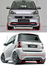 SPOILER ANTERIORE SOTTO PARAURTI + DIFFUSORE PER SMART FORTWO 451 2012-2015 -
