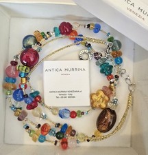 Collana multicolore Antica Murrina Venezia autentico Made in Italy.