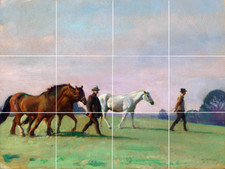 alfred james munnings il prato verde piastrelle ceramica backsplash murale