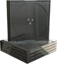 50 MediaRange Custodie Singole CD/DVD Clear Black Tray Jewel Case 10,4mm BOX22
