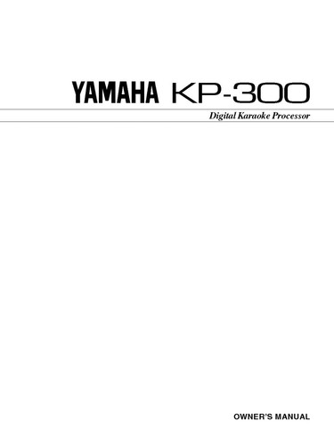 Yamaha 300 manuale del - yamaha,
