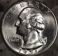 1951 D Washington Quarter 25C