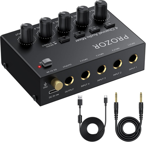Mixer audio canali 35mm - 4, 6.35mm