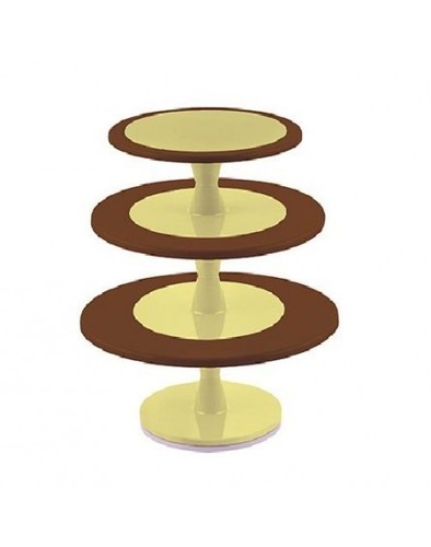 Alzata plastica marrone 3 - plastica,