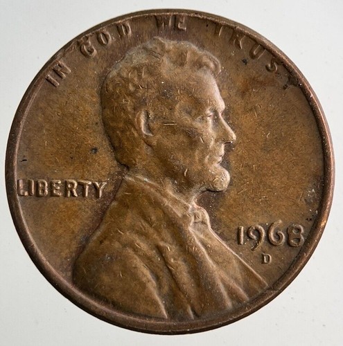 1968 usa one cent - 1968-d, coin