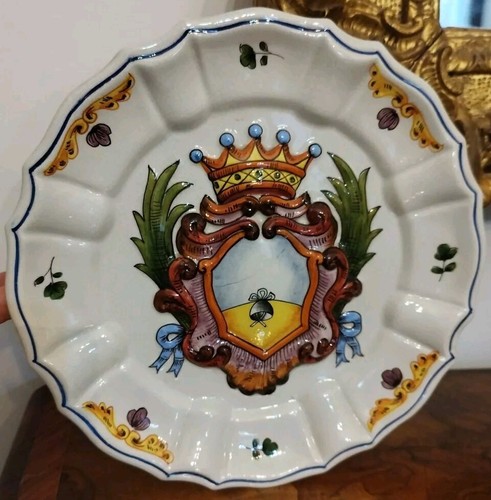 Raro piatto ceramica maiolica - raro,