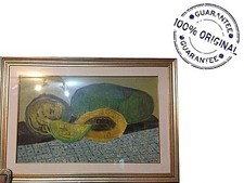 QUADRO OLIO SU TELA OPERA D’ARTE DIPINTO AMEDEO RUGGIERO AUTENTICO CON CORNICE