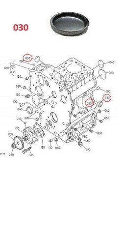 Tappo monoblocco motore kubota - monoblocco,