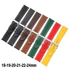 Cinturino orologio pelle 18mm 19mm 20mm 21mm 22mm 24mm giallo verde rosso nero