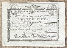 Repubblica Romana Sacro Monte Di Pietà 50 Baiocchi 1798