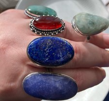 5 anelli in argento sterling