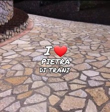 PIETRA di TRANI - Pavimento a MOSAICO sp. 3/4 cm (mq 13 circa)