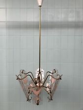 Lampadario Anni 50 in ottone e