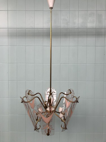 Lampadario anni ottone e - anni, 50