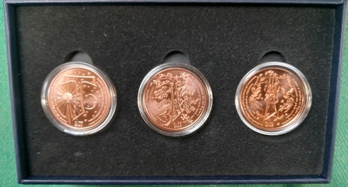 Trittico monete 75 cent - monete,