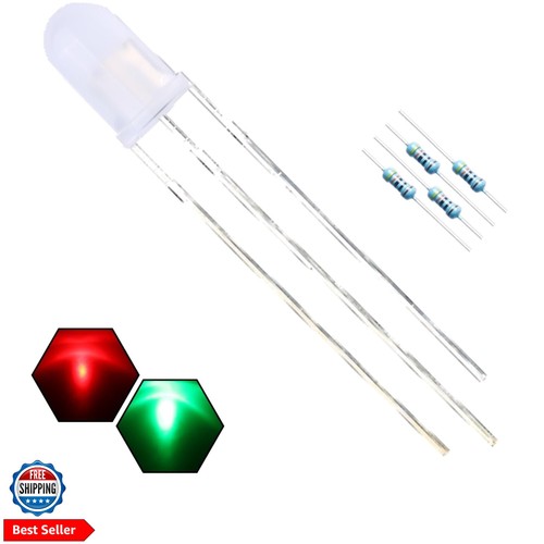 100pcs 5mm luci rosse verdi - luci, e
