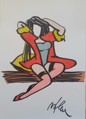 Marco lodola pin - up,, pezzo
