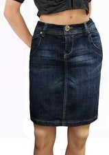 Gonna donna tubino in jeans 6