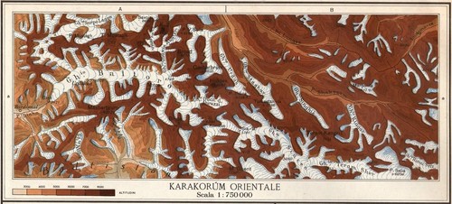 Karakorum orientale mappa del - karakorum,