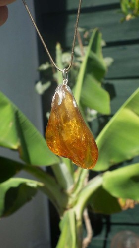 Ciondolo ambra - ciondolo, ambra/ambra