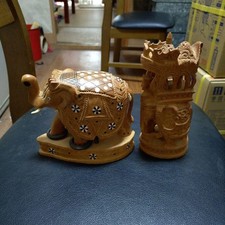 Scultura elefante in legno