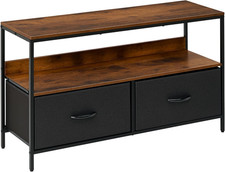 Mobile Porta TV Da 47" Con Cassetti Pieghevoli in Tessuto E Mensola, Mobiletto T