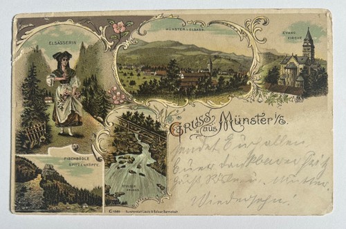 Cartolina saluti münster - cartolina, da