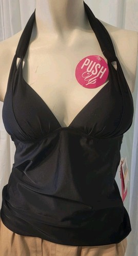 Tankini top nero push - top, up