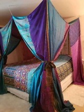 Decorazione letto sari - sari, vintage