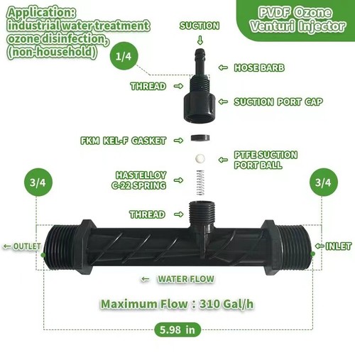 Miscelatore ozono acqua - miscelatore, 1"