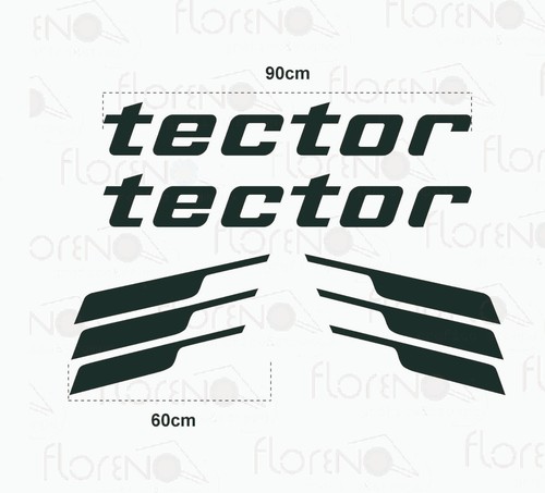 Adesivi iveco tector nero - iveco,