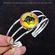 Offerta Natale Argento 925 Toro segno zodiacale in pietra onice bracciale moglie gioielli