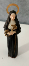Statua Statuetta di Santa Rita da Cascia in Resina Plastica 11 cm Vintage